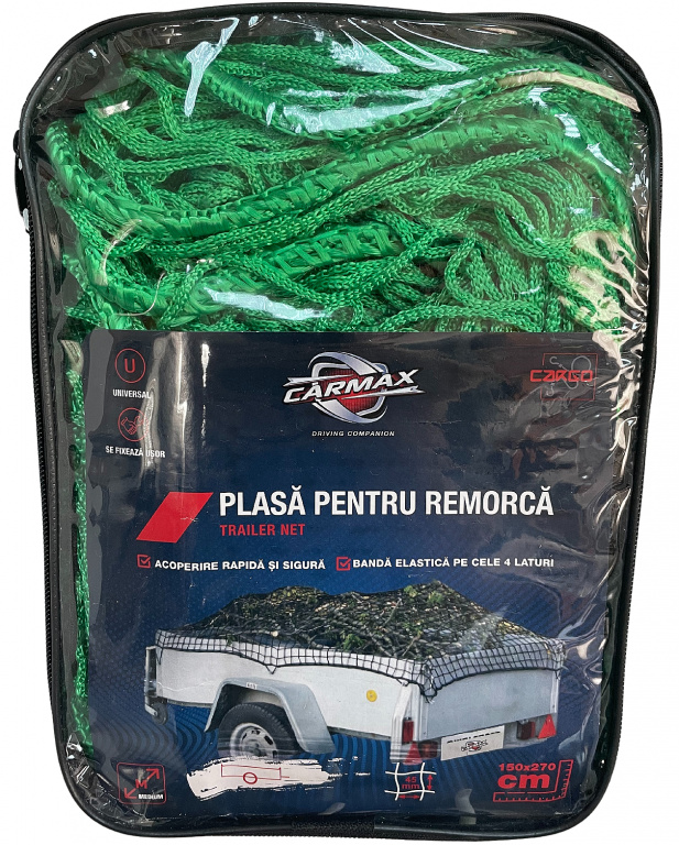 Plasa Fixare Marfa Remorca Carmax Verde 150x270cm 54135