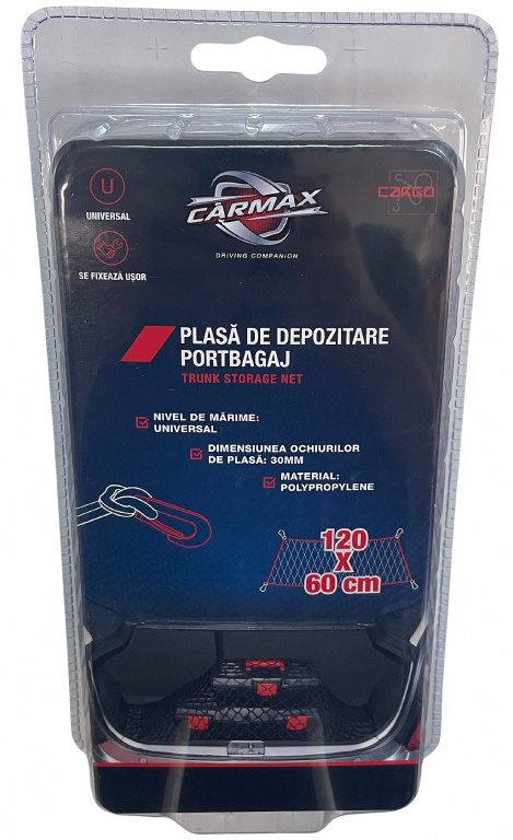 Plasa Organizatoare Portbagaj Carmax Negru 120x60cm 54136