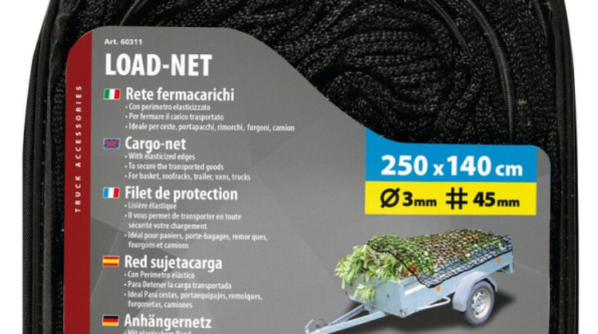 Plasa Protectie Remorca Lampa Cargo Net, 250 x 140 cm LAM60311