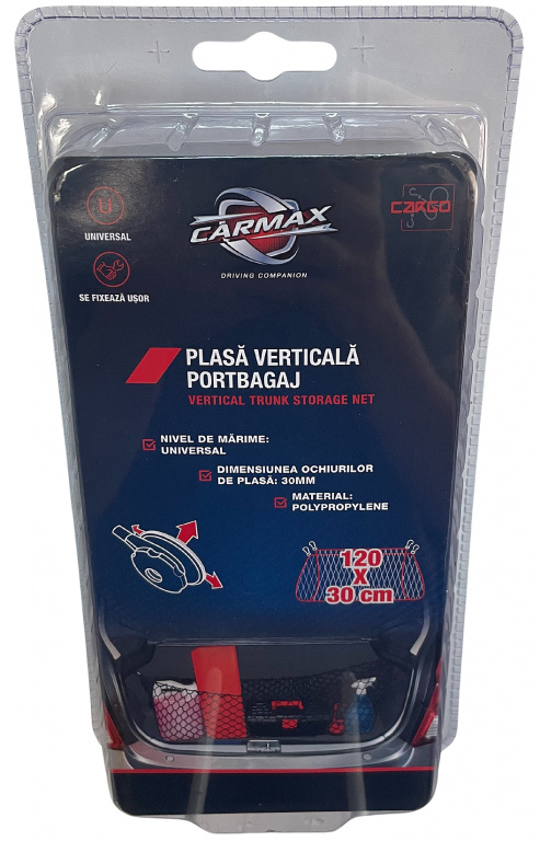Plasa Verticala Portbagaj Carmax Negru 54137