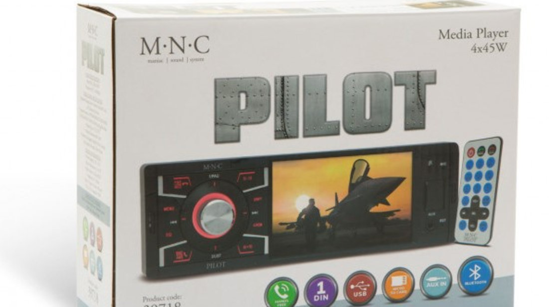 Player Auto Cu Display De 4” Si Handsfree M.N.C &quot;Pilot&quot; 39718