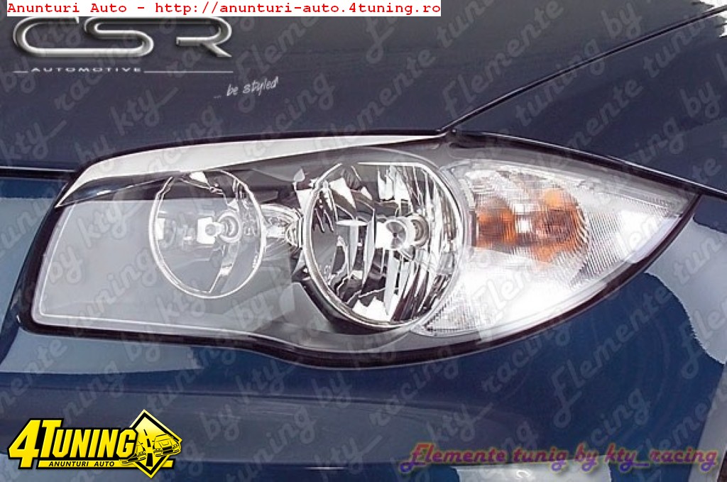 Pleoape faruri BMW seria 1 E81 E82 E87 E88 sb026 FINISAJ NICHEL