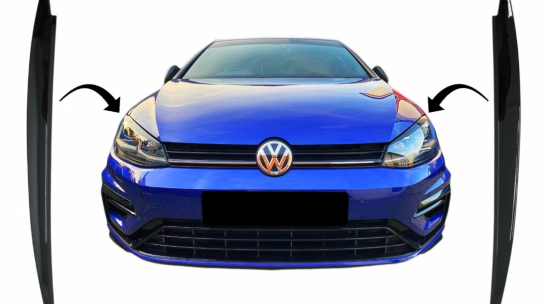 Pleoape Faruri compatibil cu VW Golf VII 7 5G (2013-2017) Negru Lucios HEVWG7
