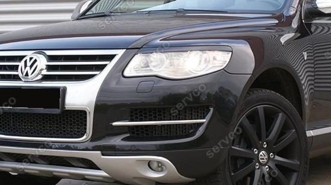 Pleoape faruri VW Touareg facelift plastic ABS 2006 2007 2008 2009 2010