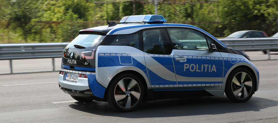 Politia Romana foloseste de azi o autospeciala electrica, un BMW i3