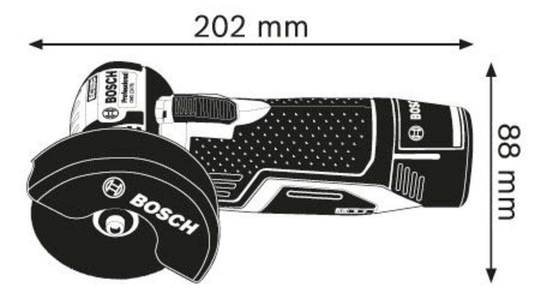 Polizor Unghiular Bosch 12V, 76mm 0 601 9F2 000