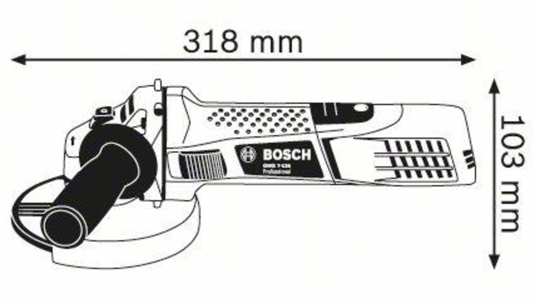 Polizor Unghiular Bosch 720W, 230V, 125mm 0 601 388 108