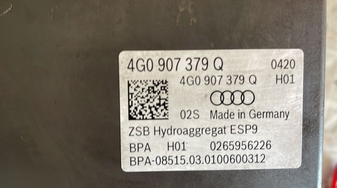 Pompa ABS Audi A7 Sportback 3.0 TDI cod: 4G0907379Q 4G0614517AG