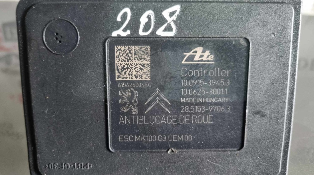 Pompa ABS (doar partea electronica) Peugeot 208 I cod 10.0915-3945.3 10.0625-3001.1 28.5153-9706.3