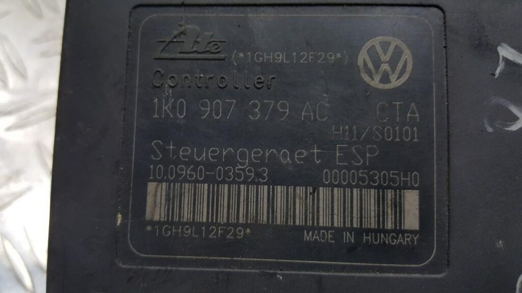 Pompa ABS/ESP ATE VOLKSWAGEN GOLF 5 1K0 907 379 AC / 1K0907379AC / 10.0960-0359.3 / 10 0960 0359 3 / 10096003593 / 1K0 614 517 AE / 1K0614517AE / 10 0399 2893 4 / 10039928934 / 20541K0 907 379 AC / 1K0907379AC / 10.0960-0359.3 / 10 0960 0359 3 / 1009