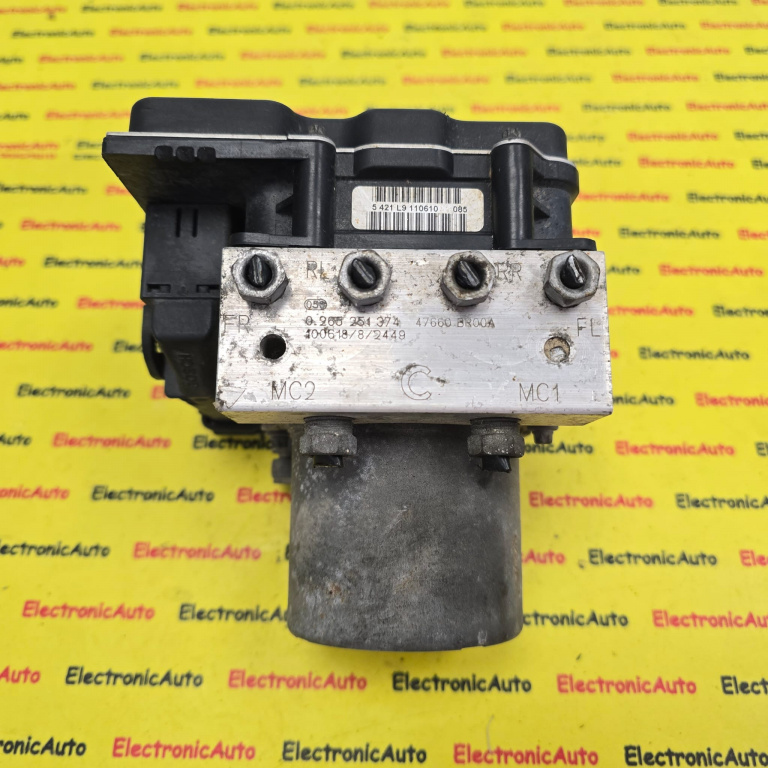 Pompa ABS NISSAN QASHQAI, 0265251374, 47660BR00A, 0265951528,
