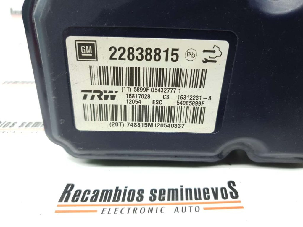 Pompa ABS Opel INSIGNIA, 22838815, 16817028, 16312231A, 54058599F,