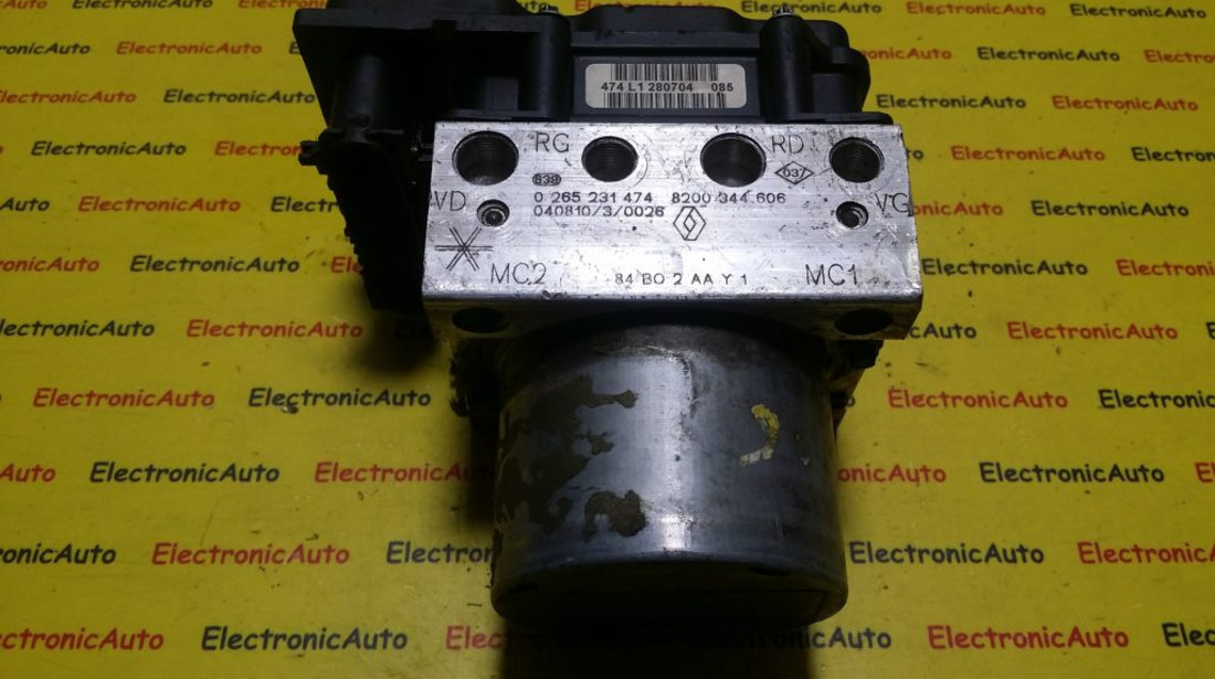 Pompa ABS Renault Scenic 8200344606, 0265231474
