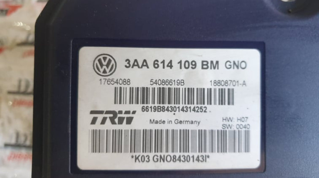 Pompa ABS VW Passat B7 1.6 TDI 105 cai motor CAYC cod piesa : 3AA614109BM