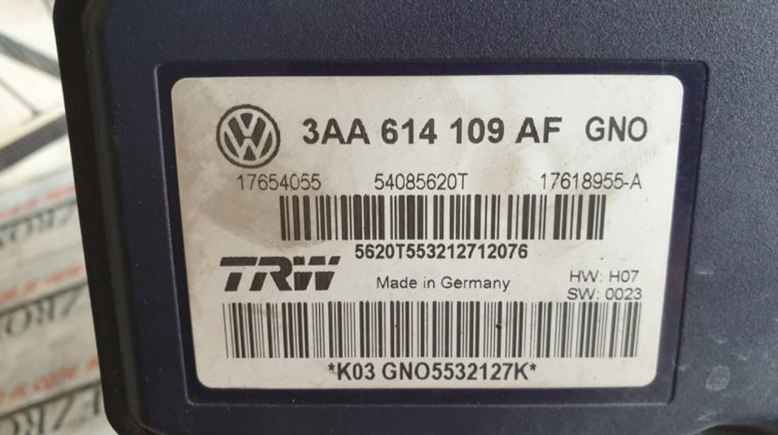 Pompa ABS VW Passat B7 2.0 TDI 136 cai motor CFFA cod piesa : 3AA614109AF
