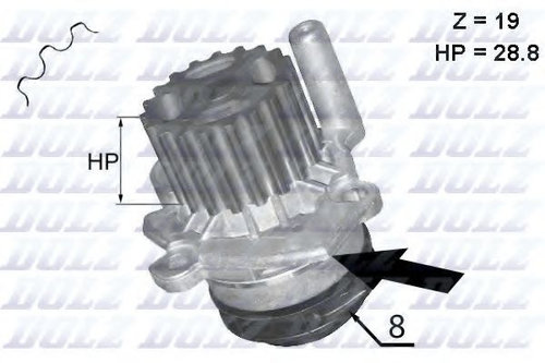 Pompa apa AUDI TT (8J3) (2006 - 2014) DOLZ A224 piesa NOUA