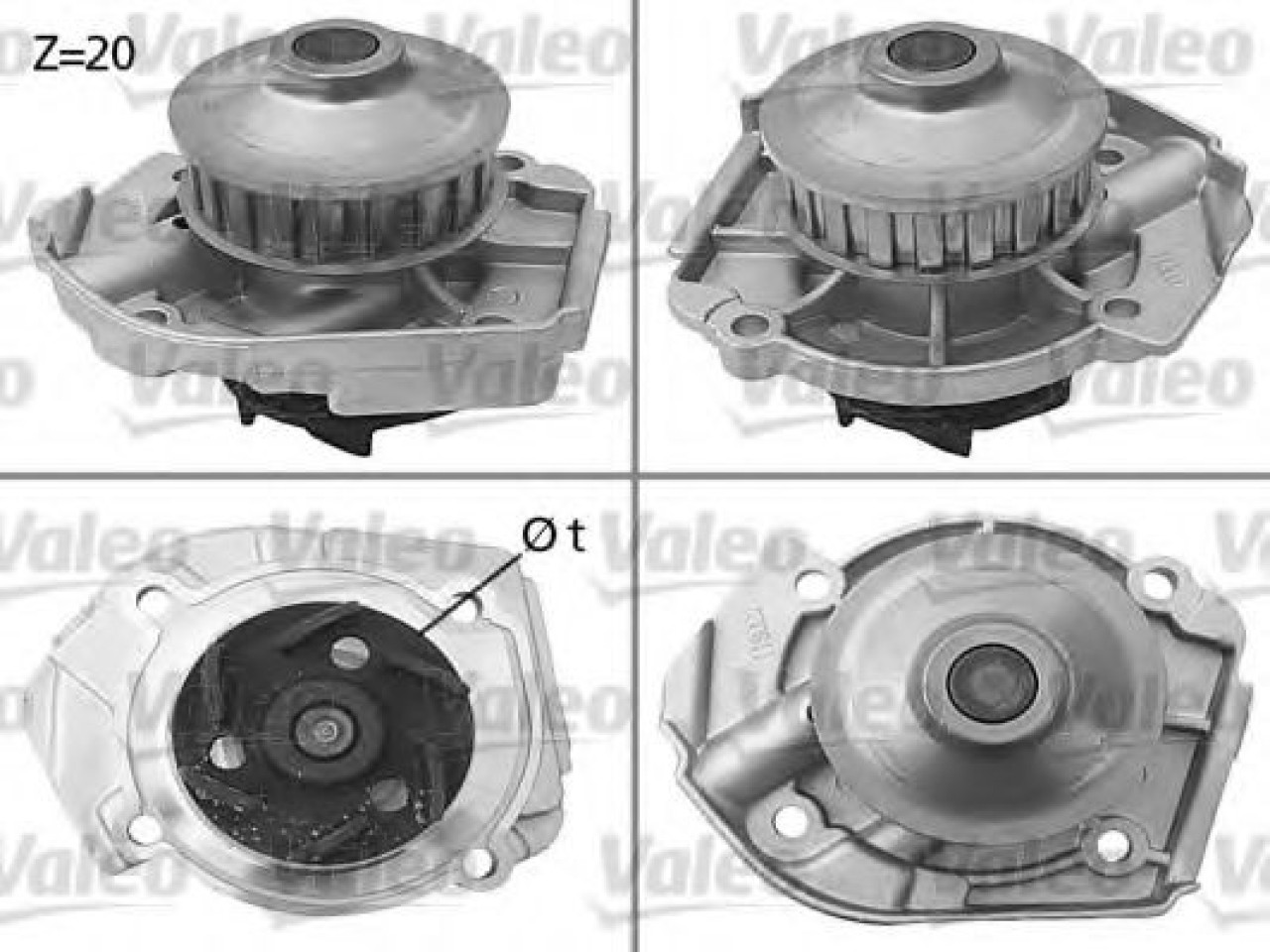 Pompa apa FIAT PUNTO Cabriolet (176C) (1994 - 2000) VALEO 506397 piesa NOUA