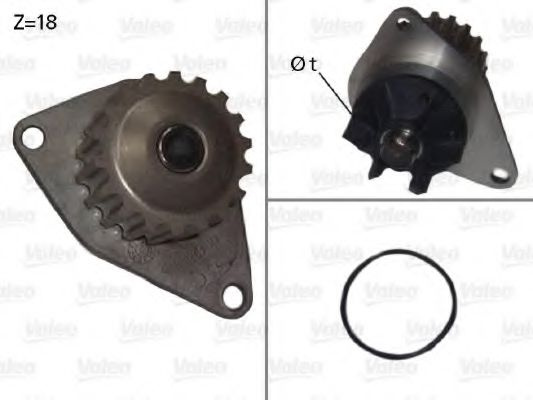 Pompa apa PEUGEOT 307 (3A/C) (2000 - 2016) VALEO 506721 piesa NOUA