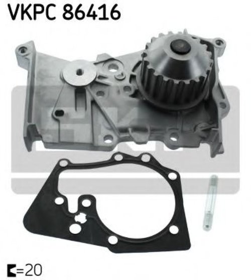 Pompa apa RENAULT FLUENCE (L30) (2010 - 2016) SKF VKPC 86416 piesa NOUA