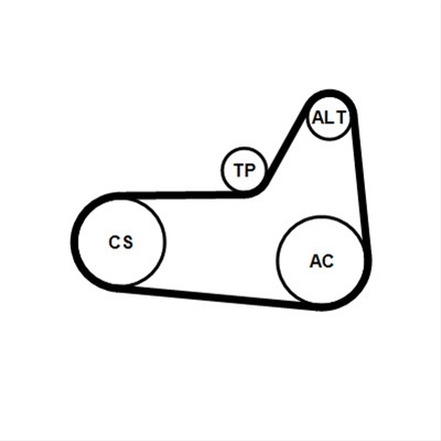 Pompa Apa/set Curea Trsm. Canel. Contitech Volvo 6PK1180K4