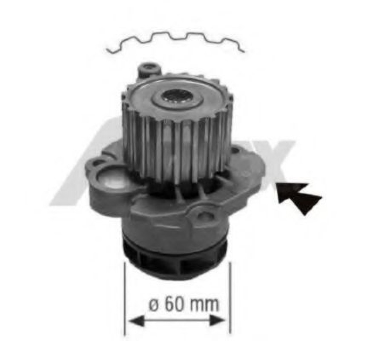Pompa apa SKODA FABIA I Limuzina (6Y3) (1999 - 2007) AIRTEX 1777 piesa NOUA