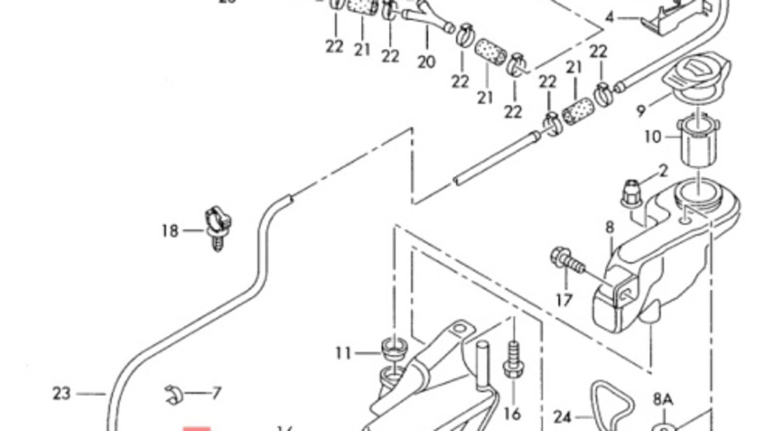 Pompa apa spalare parbriz VOLKSWAGEN GOLF III (1H1) [ 1991 - 1998 ] 1.8 (AAM) 55KW|75HP OEM 1K6955651