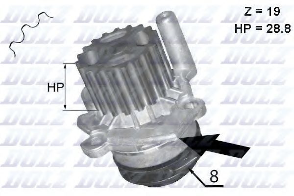 Pompa apa VW PASSAT CC (357) (2008 - 2012) DOLZ A224 piesa NOUA