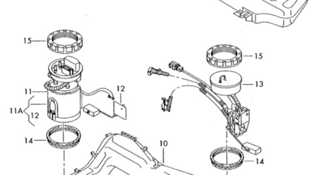 Pompa combustibil rezervor Audi A3 (8P) Coupe 2004 2.0 TDI OEM 1K0919050B