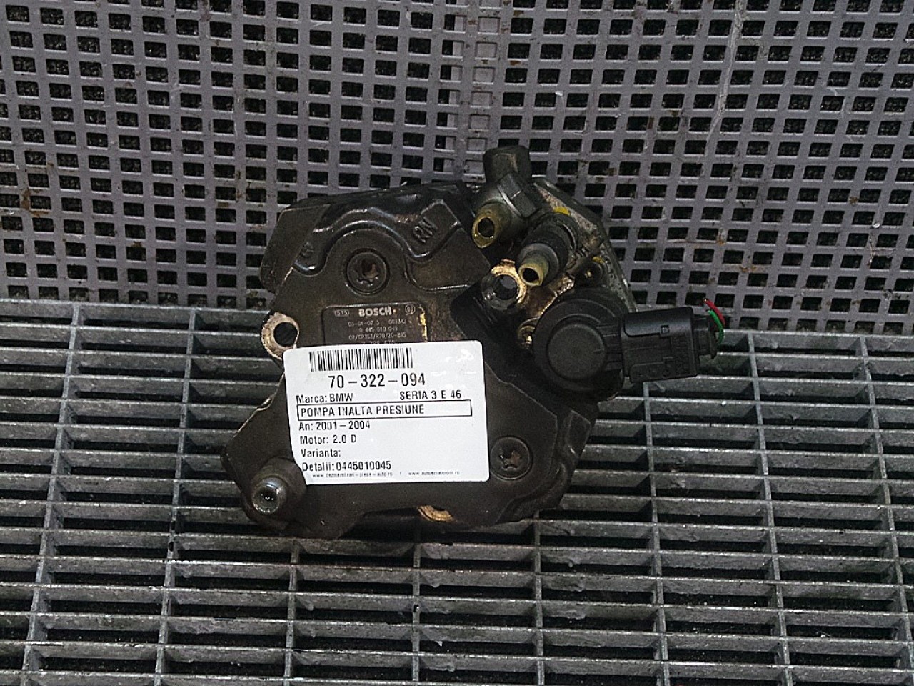 POMPA INALTA PRESIUNE BMW SERIA 3 E 46 SERIA 3 E 46 2.0 D - (2001 2004)