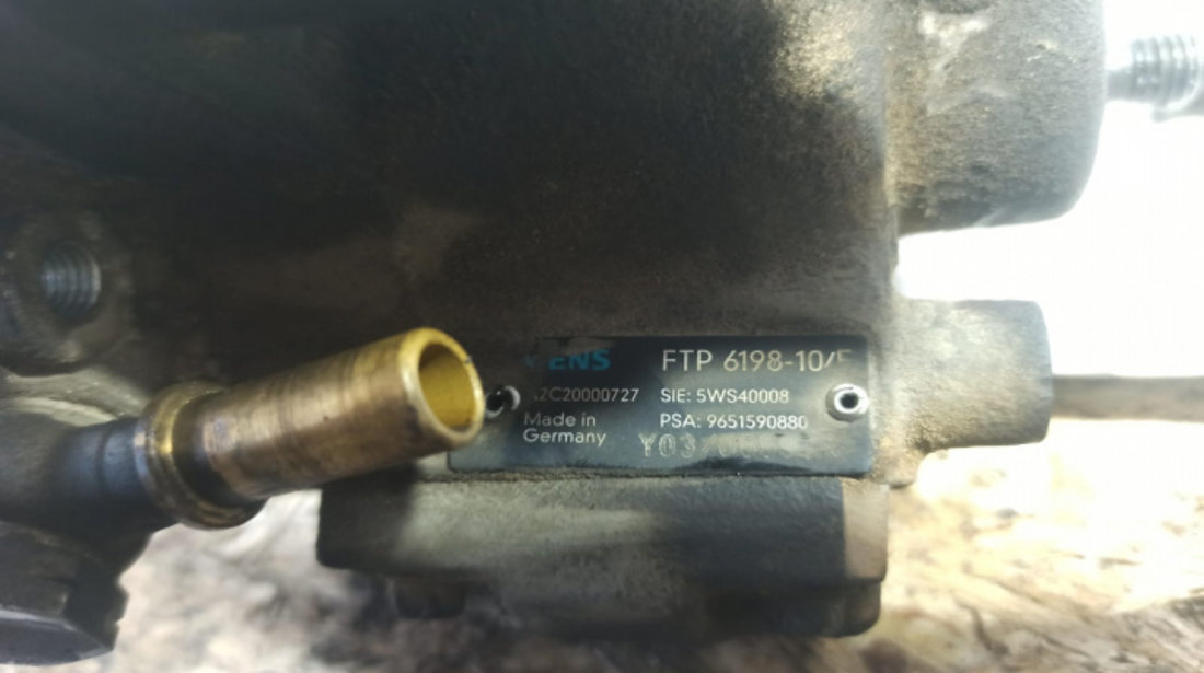 Pompa inalta presiune inalte 1.4 tdci F6JA 9651590880 A2C20000727 Peugeot 107 [2005 - 2008]