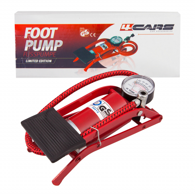 Pompa Picior 4Cars Cu Manometru 90717