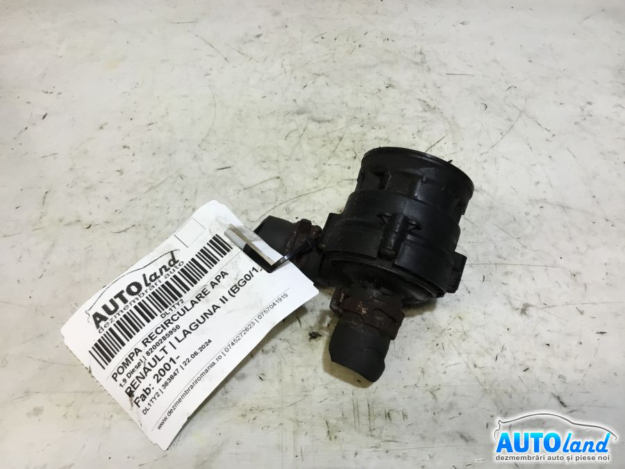 Pompa Recirculare Apa 8200285950 1.9 Diesel Renault LAGUNA II BG0/1 2001