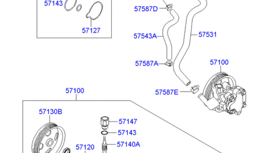 Pompa servodirectie Hyundai Tucson HYUNDAY OE 571002E000