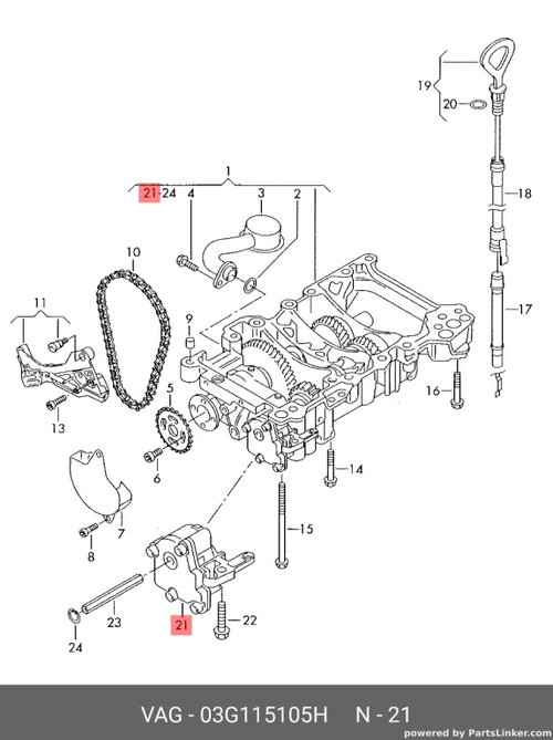 Pompa uleiAudi A4 B8 2.0 TDI CAG 103 KW OEM 03G115105H