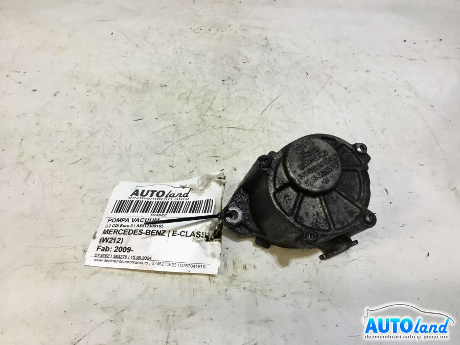 Pompa Vacuum A6512300165 2.2 CDI Euro 5 Mercedes-Benz E-CLASS W212 2009