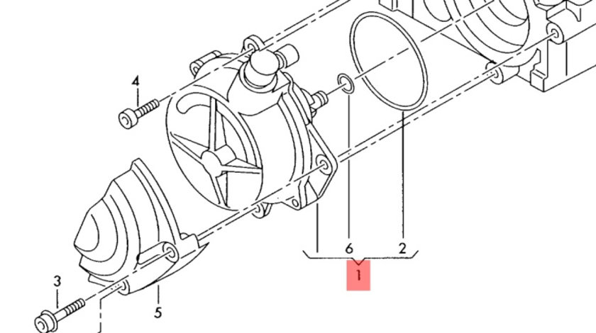 Pompa vacuum Audi A4 8E 2002 2003 2.5 TDI AKE OEM 059145100B