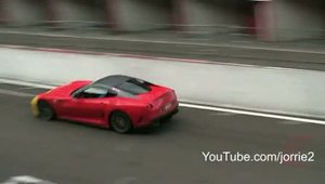 Porn Video: 3 x Ferrari 599 GTO in actiune!