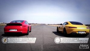 Porsche 911 GTS. Mercedes AMG GT S. DRAG RACE!