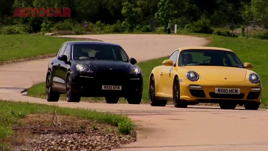 Porsche Cayenne Turbo si 911 Carrera 4S - Fata in fata pe circuit!