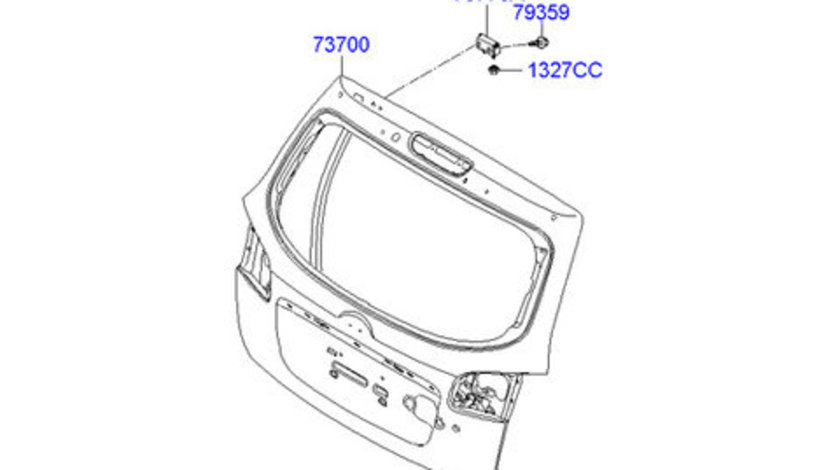 Portbagaj/Haion 5 Usi Original Hyundai I20 2012-2013-2014