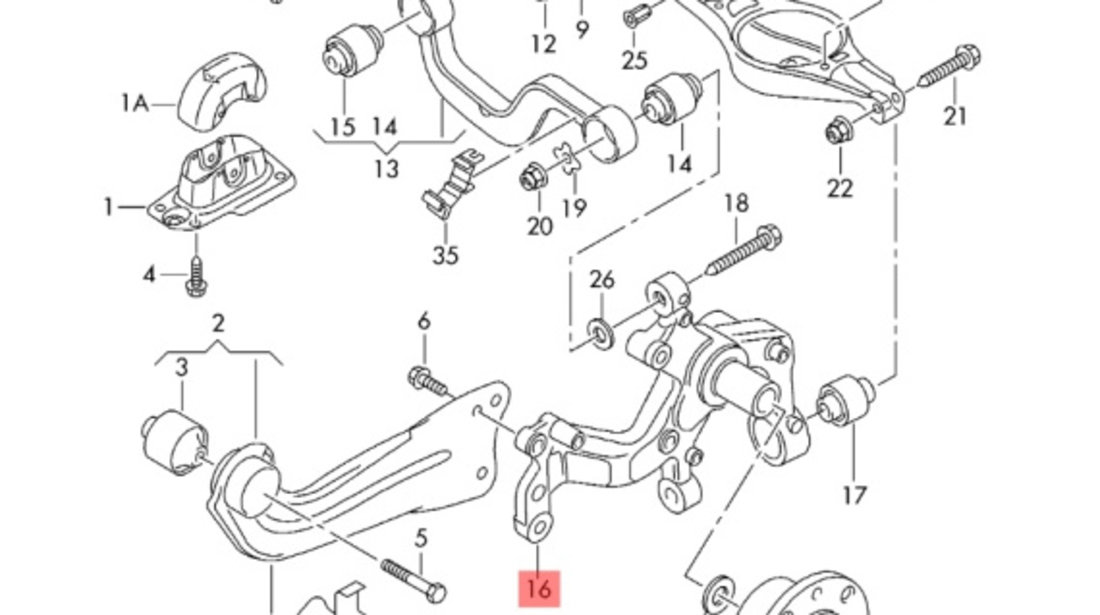 Portfuzeta stanga spate Seat Leon 1P 2.0 TDI DSG 103 kw 2007 2008 OEM 1K0505435AB