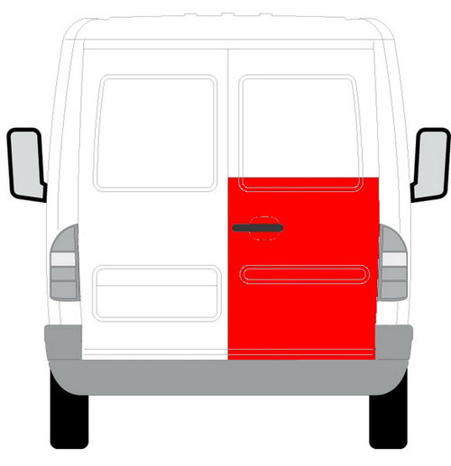 Portiera spate MERCEDES SPRINTER 3-t bus (903) (1995 - 2006) BLIC 6016-00-3546156P piesa NOUA