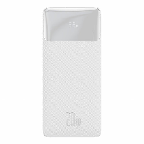 Power Bank Cu încărcare Rapidă Baseus Bipow 10000mAh 20W Alb (Ediție De Peste Mări) + USB-A - C...
