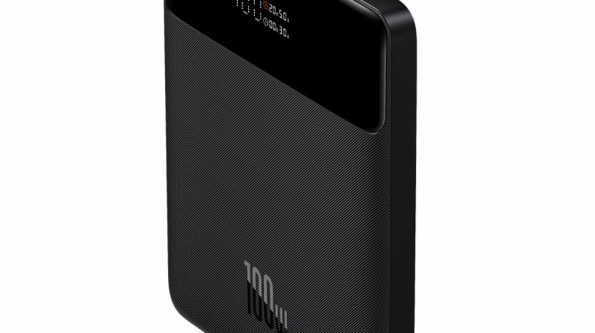 Power Bank Ultrasubțire Baseus Blade 100W 20000mAh Negru PD QC SCP FCP (PPDGL-01)