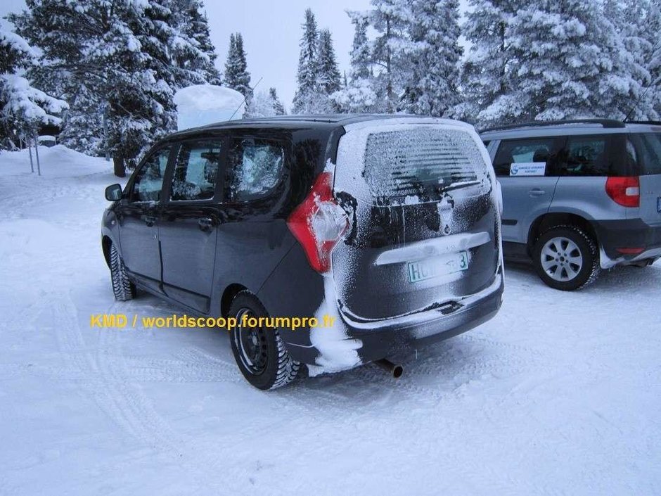 Poze reale Dacia Lodgy: poze noi de amanunt, din cadrul unor teste in Franta