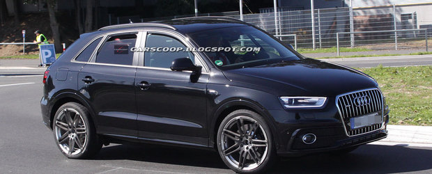 Poze spion: Audi Q3 RS/S de 300 cp surprins pe Nurburgring