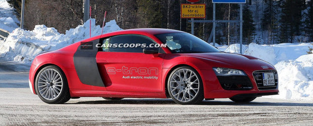 Poze Spion: Audi R8 E-Tron, surprins din nou in teste