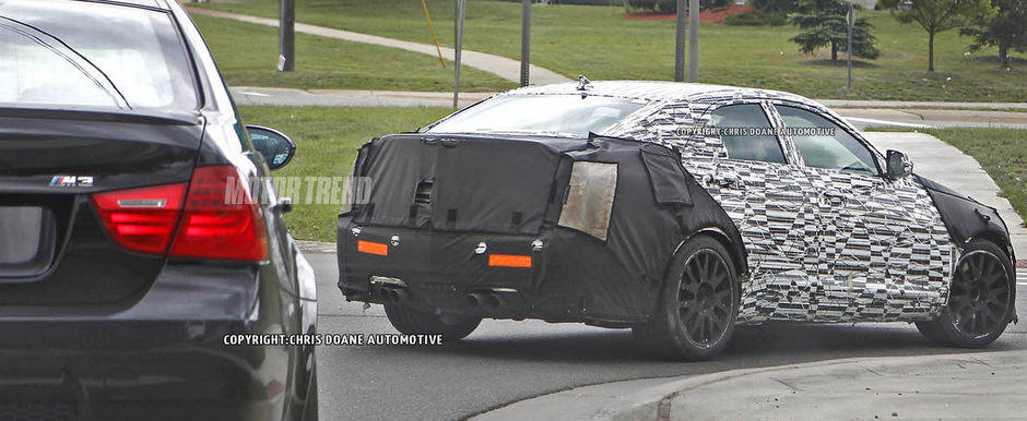 Poze Spion: Viitorul Cadillac ATS-V, surprins in compania actualului BMW M3 Poze Spion: Viitorul Cadillac ATS-V, surprins in compania actualului BMW M3