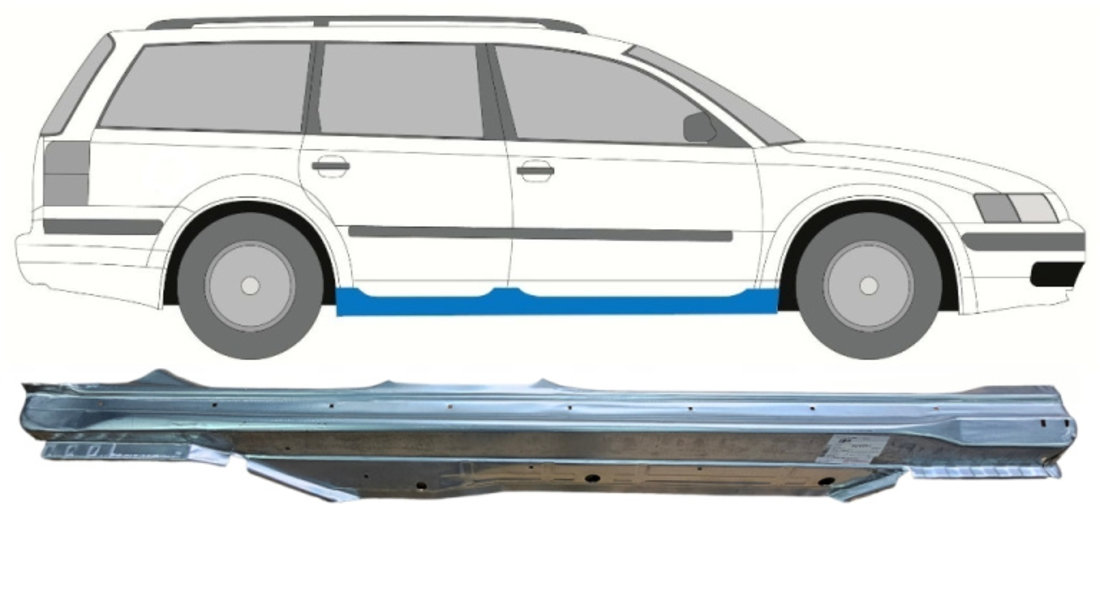 Prag Dreapta Am Volkswagen Passat B5 1996-2005 3B5809848A