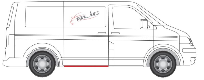 Prag Lateral Dreapta / Stanga Blic Volkswagen T5 2003-2015 6505-06-9568012K